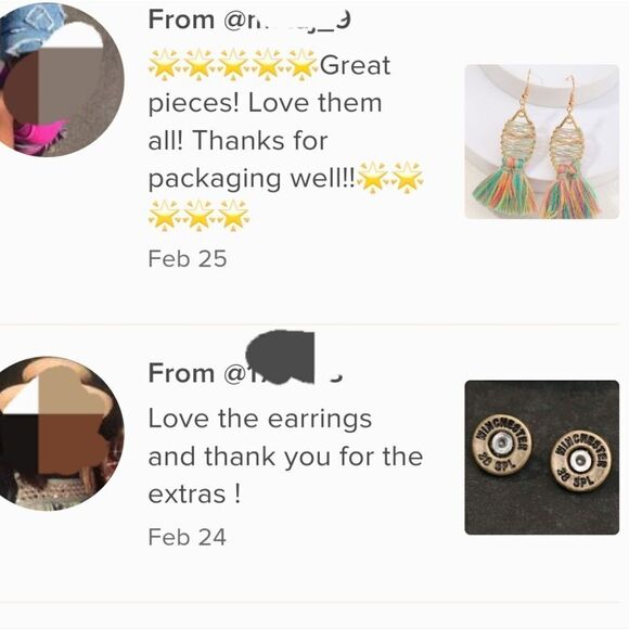 New Fp WINCHESTER 38 spl  BULLET western Cowboy Stud Earrings - Picture 9 of 9